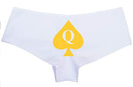 Knaughty Knickers Queen of Spades Logo Boyshort Panties Underwear Tatoo BBC QofS
