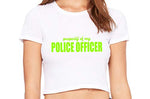 Knaughty Knickers Property of My Police Officer LEO Wife White Crop Tank Top