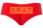 Knaughty Knickers BRAT Daddy's Little Slut DDLG CGLG Sexy Red Boyshort Underwear