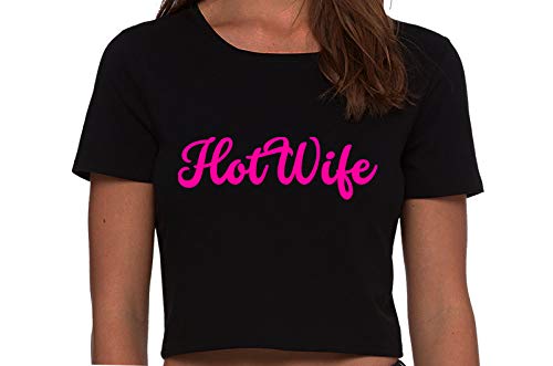 Knaughty Knickers HotWife Life Shared Lifestyle Hot Wife Black Cropped Tank Top