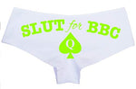 Knaughty Knickers Slut for BBC queen of spades logo tatoo panties plus size too