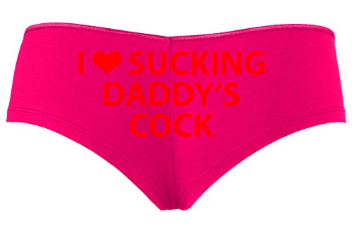 Knaughty Knickers I Love Sucking Daddys Cock DDLG Oral Hot Pink Slutty Panties