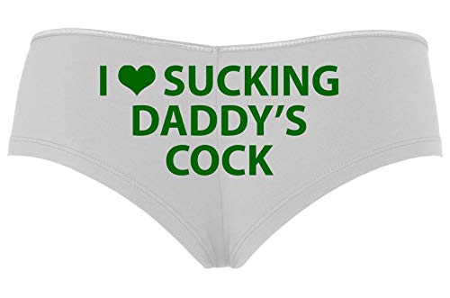 Knaughty Knickers I Love Sucking Daddys Cock DDLG Oral Slutty White Boyshort