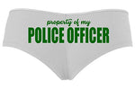 Knaughty Knickers Property of My Police Officer LEO Wife Slutty White Boyshort