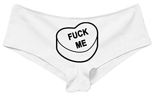 Knaughty Knickers Valentines Candy Fuck Me Flirty Sexy White Underwear Slut DDLG