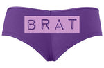Knaughty Knickers BRAT Daddy's Little Slut DDLG CGLG Sexy Purple Boyshort Underwear