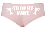 Knaughty Knickers Trophy Wife Panty Game Shower Gift Hotwife Sexy Pink Boyshort