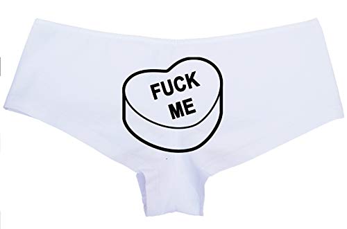 Knaughty Knickers Valentines Candy Fuck Me Flirty Panties White Underwear Slut