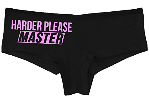 Knaughty Knickers Give It To Me Harder Please Master Black Boyshort Underwear