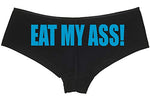 Knaughty Knickers Eat My Ass Oral Anal slut boyshort panties underwear black