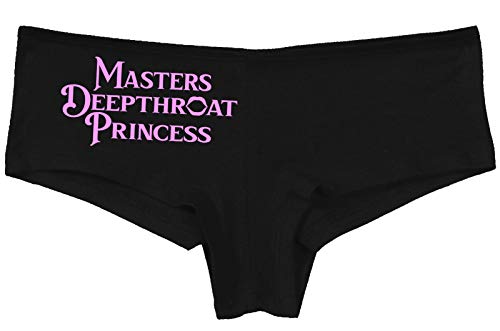 Knaughty Knickers Masters Deepthroat Princess Oral Sex Black Boyshort Underwear