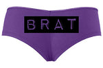 Knaughty Knickers BRAT Daddy's Little Slut DDLG CGLG Sexy Purple Boyshort Underwear