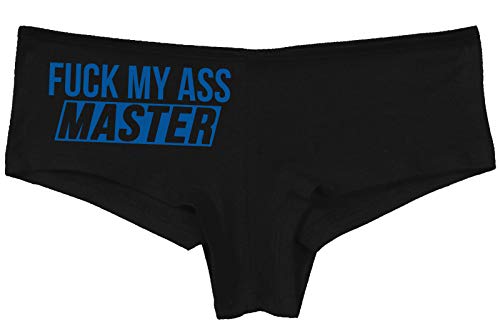 Knaughty Knickers Fuck My Ass Master Anal Play Cumslut Black Boyshort Underwear
