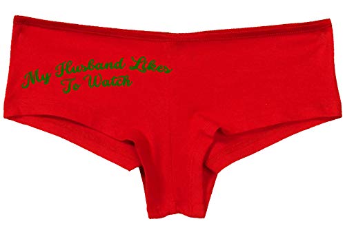 Knaughty Knickers My Husband Likes To Watch Swinger Slutty Red Panties