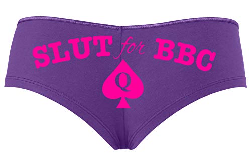 Knaughty Knickers - Slut for BBC - Queen of Spades Boy Short Panties - Love Big Cock Boyshort Underwear