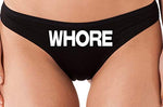 Knaughty Knickers Whore Sexy Black Thong Underwear Slut Panties BDSM Owned DDLG