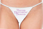 Knaughty Knickers Masters Deepthroat Princess Oral Sex White String Thong Panty