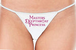 Knaughty Knickers Masters Deepthroat Princess Oral Sex White String Thong Panty