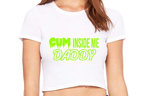 Knaughty Knickers Cum Inside Me Daddy Creampie Cumplay White Crop Tank Top