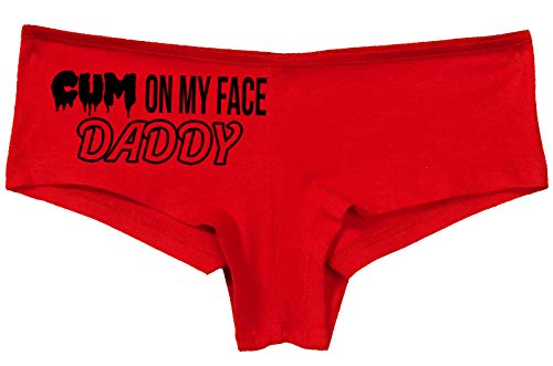 Knaughty Knickers Cum On My Face Daddy Facial Cumslut Slutty Red Panties