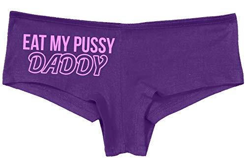 Knaughty Knickers Eat My Pussy Daddy Oral Sex Lick Me Slutty Purple Panties
