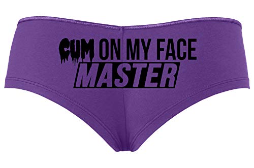 Knaughty Knickers Cum On My Face Master Cumslut Cumplay Slutty Purple Boyshort