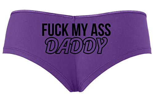 Knaughty Knickers Fuck My Ass Daddy Anal Sex Submissive Slutty Purple Boyshort
