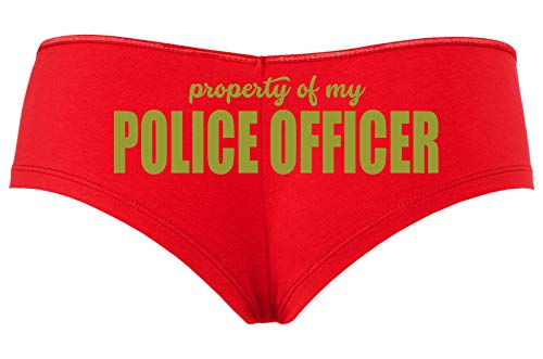 Knaughty Knickers Property of My Police Officer LEO Wife Slutty Red Boyshort
