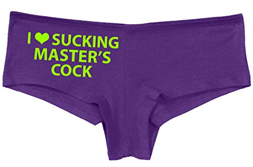 Knaughty Knickers I Love Sucking Masters Cock Blowjob Slut Slutty Purple Panties