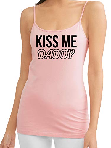 Knaughty Knickers Kiss Me Daddy Snuggle BabyGirl Master Pink Camisole Tank Top