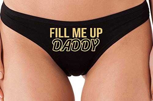 Knaughty Knickers Fill Me Up Daddy Cum Inside Creampie Black Thong Underwear