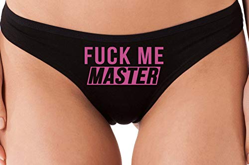 Knaughty Knickers Fuck Me Master Give It To Me Please Black Thong Underwear
