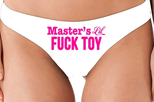 Knaughty Knickers Masters Little Fuck Toy Piece Of Ass White Thong Underwear