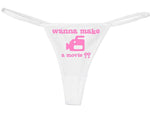 Knaughty Knickers Women's Wanna Make A Movie Fun Porno Cute Thong