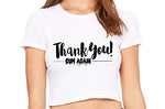 Knaughty Knickers Thank You Cum Again Sexy Flirty Cumslut White Crop Tank Top