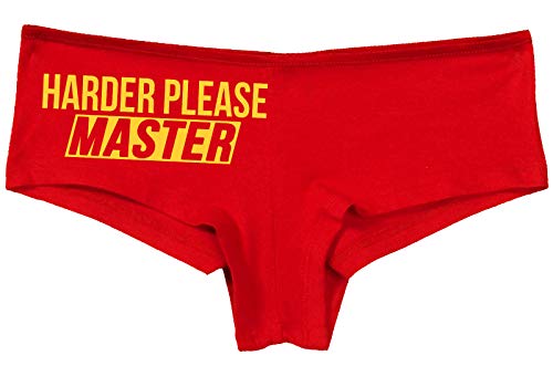 Knaughty Knickers Give It To Me Harder Please Master Slutty Red Panties