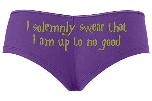 Knaughty Knickers I Solemnly Swear That I Am up to No Good Purple Boyshort Panties