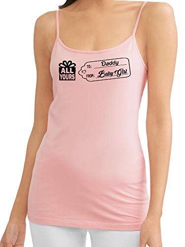 Knaughty Knickers To Daddy From BabyGirl Baby Girl Tag Pink Camisole Tank Top