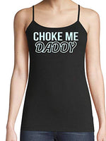 Knaughty Knickers Choke Me Daddy Obedient Submissive Black Camisole Tank Top