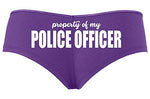 Knaughty Knickers Property of My Police Officer LEO Wife Slutty Purple Boyshort