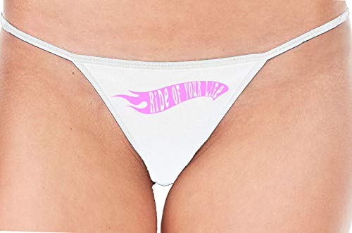 Knaughty Knickers Ride of Your Life Toy Cars Sexy Ass White String Thong Panty