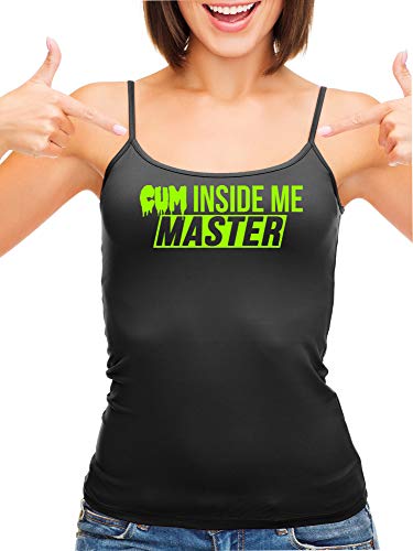 Knaughty Knickers Cum Inside Me Master Give Me Creampie Black Camisole Tank Top