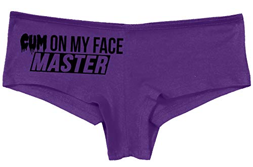 Knaughty Knickers Cum On My Face Master Cumslut Cumplay Slutty Purple Panties