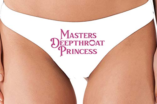 Knaughty Knickers Masters Deepthroat Princess Oral Sex White Thong Underwear