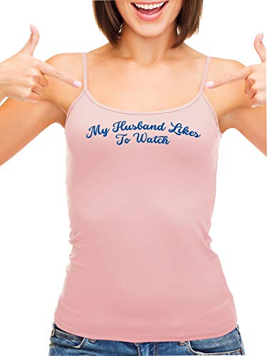 Knaughty Knickers My Husband Likes To Watch Swinger Pink Camisole Tank Top