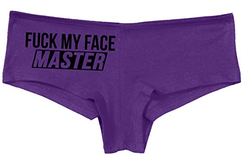 Knaughty Knickers Fuck My Face Master Oral Deepthroat Slutty Purple Panties