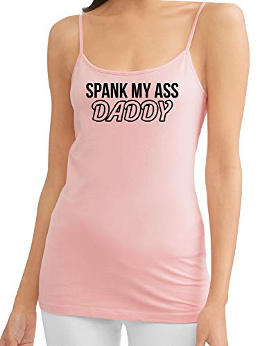 Knaughty Knickers Spank My Ass Daddy Obedient Submissive Pink Camisole Tank Top