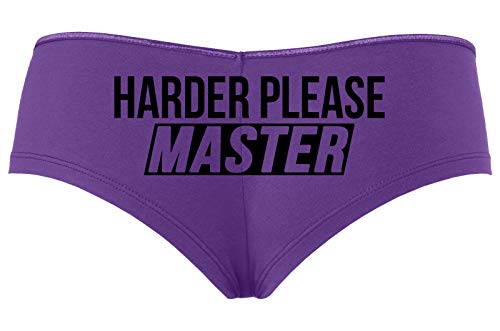 Knaughty Knickers Give It To Me Harder Please Master Slutty Purple Boyshort