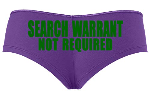 Knaughty Knickers Search Warrant Not Required Police Wife Girlfriend Purple Panty
