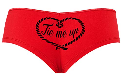 Knaughty Knickers Cute Tie Me Up BDSM Rope Design Red Boyshort Underwear DDLG